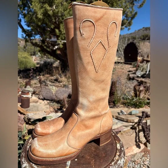 FRYE πΊπΈ Campus Pintuck Vintage Black Label Boots - Picture 9 of 16